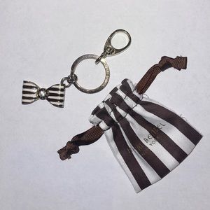 Henri Bendel Bow Keychain + Dust Bag Excellent Used Condition
